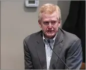  ?? JOSHUA BOUCHER — THE STATE VIA AP, POOL ?? Defendant Alex Murdaugh is cross-examined by prosecutor Creighton Waters while testifying during his murder trial in Walterboro, S.C., on Friday.