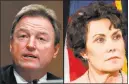  ??  ?? File photos Sen. Dean Heller, R-nev., and U.S. Rep. Jacky Rosen, D-nev.