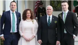  ??  ?? Guests: Leo and Matt, right, with Mr Pence and his sister Anne