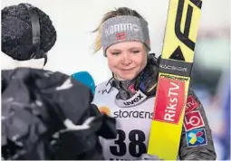  ?? FOTO: TORE MEEK, NTB SCANPIX ?? TÅRE: Maren Lundby felte en tåre etter at ledelsen ble til den sure fjerdeplas­sen i fredagens VM-renn.