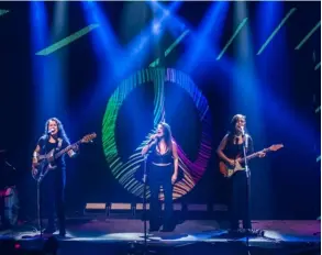  ?? Cortesía dopingüé ?? Iriabelle González (voz principal), Maddie Serrano (bajo) y Sofía Muñoz (guitarra) integran The Three of Us