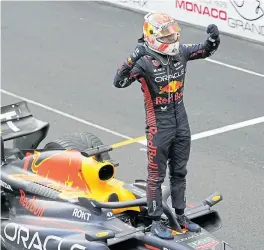  ?? Ap ?? El hombre y la máquina: festeja Verstappen sobre el RB19