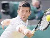  ?? FRANK FRANKLIN II/AP ?? Novak Djokovic has his eyes set on the first calendar-year Grand Slam in more than a half-century and a record 21st major title.