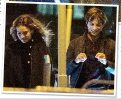  ??  ?? ENJOY IT WHILE Y YOU CAN:
Lily James and co-star Joshua Collins film intimate scenes for their new romantic comedy before production was shut down