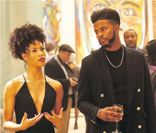  ?? — SONY PICTURES ?? Lex Scott Davis, left, and Trevor Jackson in Superfly. Jackson’s understate­d performanc­e is compelling.