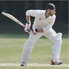  ??  ?? Sunderland batsman Rammy Singh in action aginst South Shields.