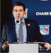  ?? Steven Ryan/Getty Images ?? Rangers GM and Trumbull native Chris Drury was chosen as one of three assistant GMs for the 2026 U.S. Olympic men’s hockey team.