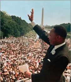  ?? SUBMITTED PHOTO ?? In this file photo, the Rev. Dr. Martin Luther King Jr. addresses throng after delivering his ‘I Have A Dream’ speech in Washington, D.C., in August 1963.