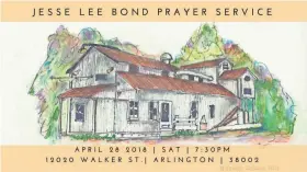  ?? LYNCHING SITES PROJECT OF MEMPHIS ?? Jesse Lee Bond Prayer Service April 26