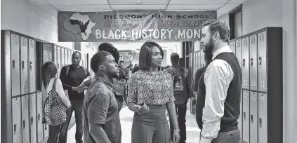  ?? PHOTO BY UNIVERSAL PICTURES VIA AP ?? From left, Kevin Hart, Tiffany Haddish and Taran Killam appear in a scene from “Night School.”