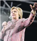  ??  ?? Hillary Clinton points out how she is a target for attack, but the two controvers­ies that have dogged her in the past year were entirely of her own doing.