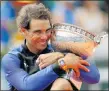  ?? Picture: REUTERS ?? MUCH TO CHEER: Spain’s Rafael Nadal celebrates after winning the French Open final against Switzerlan­d’s Stan Wawrinka yesterday