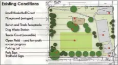  ?? IMAGE COURTESY OF SIMONE COLLINS ?? Pollock Park has some existing amenities. Monday night’s meeting was about deciding what to keep and what to replace.