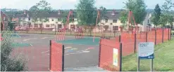  ??  ?? The playpark in Ballymena where the teenager was shot in the face