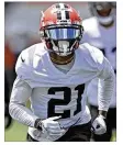  ?? ASSOCIATED PRESS ?? Cornerback Denzel Ward has lost time to injuries in his three previous seasons with the Browns after being drafted No. 4 overall.