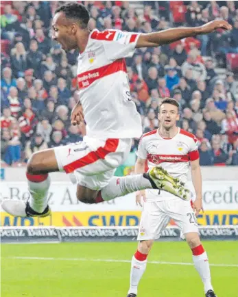  ?? FOTO: IMAGO ?? Julian Green hebt beim VfB derzeit richtig ab. Gegen Düsseldorf machte er sein erstes Tor.