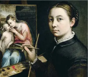  ?? GETTY ?? Retrato de la pintora Sofonisba Anguissola, una de las protagonis­tas de la última obra de Merino