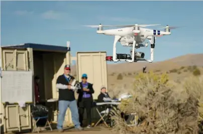  ?? Dominic Hart/NASA Ames ?? Drone Co-habitation Services operates a Phantom 3 commercial drone.