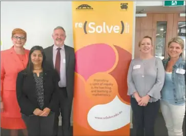  ??  ?? (L-R) Senator the Hon Marise Payne, Academy Fellow Professor Nalini Joshi, resolve executive director Dr Steve Thornton, Ms Karen Mcdaid from the AAMT, and resolve Champion Shannon Ruskin at the NSW workshop in Sydney.