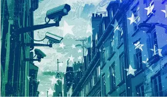  ?? ?? Surveillan­ce in the EU, illustrati­on