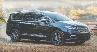  ??  ?? The new 2021 Chrysler Pacifica, built in Windsor, was unveiled on Thursday at the Chicago Auto Show.