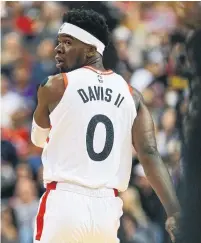  ?? RICK MADONIK TORONTO STAR FILE PHOTO ?? Raptors guard Terence Davis faces multiple charges including assault after an incident involving a woman in Manhattan.