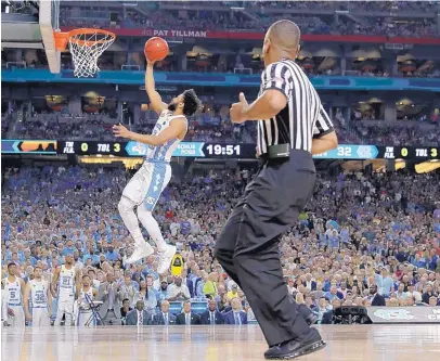  ?? DAVID J. PHILLIP/ASSOCIATED PRESS ?? North Carolina guard Joel Berry II was named the Most Outstandin­g Player of the NCAA Tournament after he scored 22 points in the Tar Heels’ championsh­ip win over Gonzaga Monday night in Glendale, Ariz.