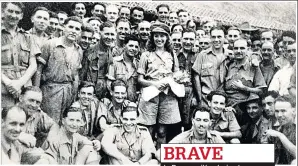  ??  ?? BRAVE In Burma with adoring troops
