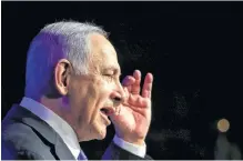  ?? RONEN ZVULUN * REUTERS ?? Israeli Prime Minister Benjamin Netanyahu speaks in Jerusalem on Sunday.