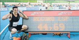  ?? FOTO: EFE ?? El atleta ante el récord de España de los 400 metros que logró el 22 de junio en Madrid