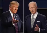  ?? THE ASSOCIATED PRESS ?? The latest Franklin & Marshall College poll shows President Donald Trump trails former Vice President Joe Biden in Pennsylvan­ia by 6 percentage points, the same margin as last month.