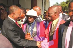  ??  ?? This picture collage shows scenes at the official opening of the New High Court in Mutare