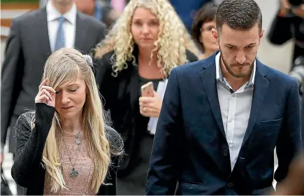  ?? PHOTO: REUTERS ?? Charlie Gard’s parents Coonie Yates and Chris Gard arrive at the High Court in London ahead of a hearing on their baby’s future.