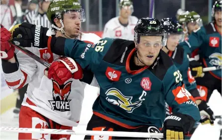  ?? ?? Old routine:
Belfast Giants captain Mark Cooper is happy to be through his spell on the sidelines