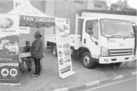  ??  ?? The FAW Group Corporatio­n stand at the Zimbabwe internatio­nal Trade Fair