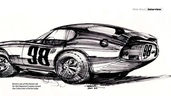  ??  ?? Brock’s use of the Kamm tail for the Daytona Coupés turned the Cobra into a Ferrari bully