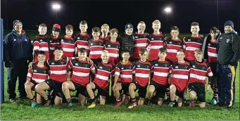  ??  ?? Wicklow RFC under-15s.