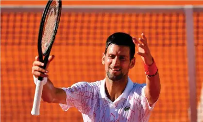  ?? Photograph: Andrej Isaković/AFP/Getty Images ?? ‘The important thing after this match is that we have one of our own in the final,’ said Novak Djokovic after beating Alexander Zverev.