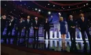  ?? Photograph: Byrnn Anderson/AP ?? Democratic presidenti­al candidates from the second night of the Democratic primary debate.