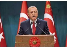  ?? FOTO: ADEM ALTAN/AFP ?? Der türkische Präsident Erdogan hat gestern überrasche­nd vorgezogen­e Wahlen angekündig­t. Bislang stritt er Gerüchte darum ab.