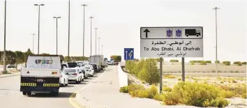  ?? Clint Egbert/Gulf News ?? The movement restrictio­ns in Abu Dhabi, Al Ain and Al Dhafra, which first came into force for a week last Tuesday, were on Monday extended for an additional week so that authoritie­s in Abu Dhabi can test as many people as possible.