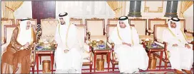  ??  ?? HH the Amir receives the Personal Representa­tive of HH the Amir of State of Qatar HH SheikhJass­em bin Hamad bin Khalifa Al Thani and Sheikh Al-Qaqaa bin Hamad Al Thani.