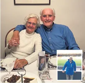  ??  ?? Family man Much loved John was married to Margaret for 67 years. Inset, the keen football enthusiast at Hampden