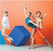  ?? PHOTO: ROSS BROWN ?? The Royal New Zealand Ballet’s soloist Sara Garbowski and dancers Kirby Selchow (left) and Laurynas Vejalis.