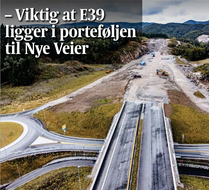  ?? ?? Nye Veier har prekvalifi­sert tre gruppering­er til bygging av den vel ni kilometer lange E39 strekninge­n mellom Mandalskry­sset til Blørstad.