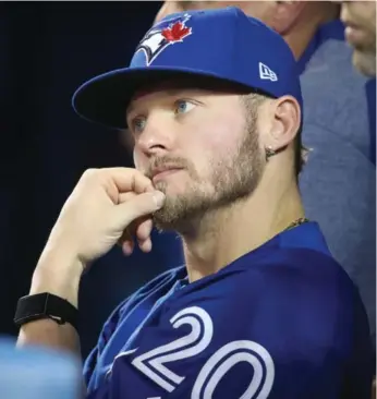  ?? TOM SZCZERBOWS­KI/GETTY IMAGES ?? Jays third baseman Josh Donaldson is making headway in his rehab from a right calf injury. The 2015 American League MVP has only played nine games this season, after missing much of spring training.