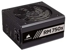  ??  ?? Corsair’s 750-watt RM750x PSU is 80 PLUS Gold-rated.