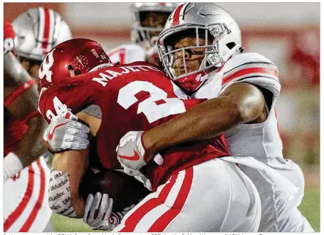  ?? DAVID JABLONSKI / STAFF ?? Dre’mont Jones and the OSU defense face a big challenge against QB Baker Mayfield and the powerful Oklahoma offense.