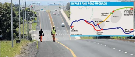  ?? Picture: MICHAEL PINYANA ?? CONNECTIVI­TY: R1.5-billion has been set aside to upgrade the King William’s Town corridor, with phase one of the complete overhaul of the R63 expected to start at the beginning of 2019. Constructi­on work on the R63 between King William’s Town and...