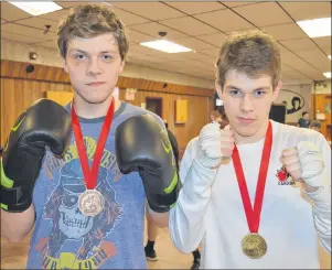  ?? T.J. COLELLO/CAPE BRETON POST ?? New Waterford brothers Joshua, left, and Matthew Ross took home medals from the 2018 Super Channel Championsh­ips national boxing tournament held last weekend in Edmonton, Alta.